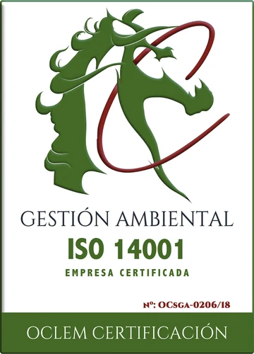 Sello OCLEM Certificación: Gestión ambiental ISO 14001, empresa certificada